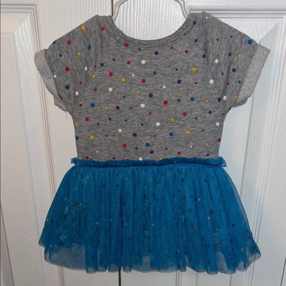 Disney Minnie Mouse Gray short sleeve dress with Blue skirt size 6 months girls - Picture 4 of 6